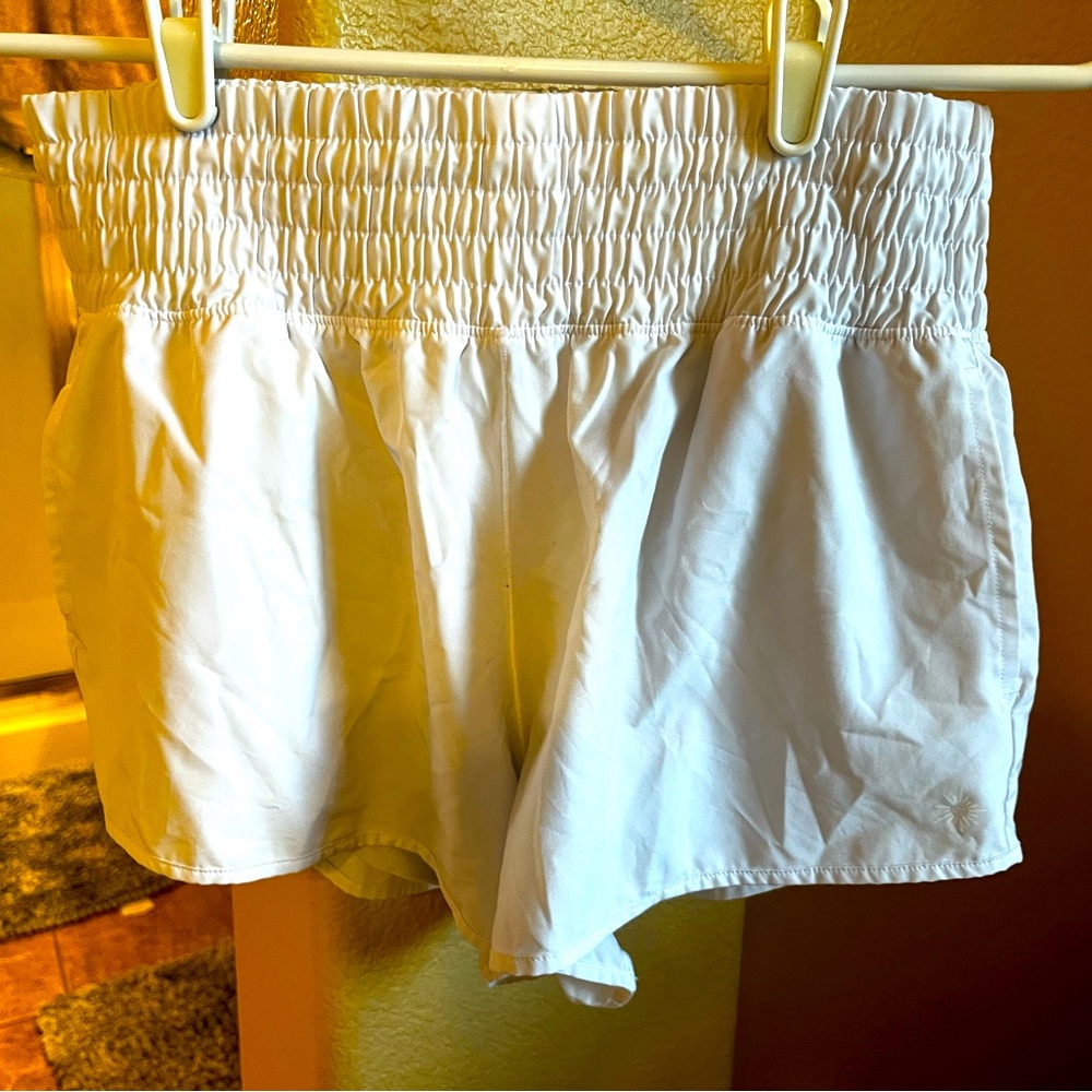 Never been worn Aerie White Running Shorts!